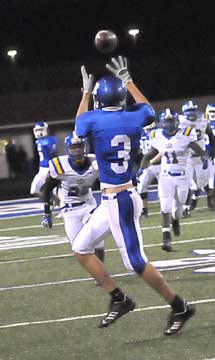 Devon Sears (3) hauls in a pass. (Photo by Kevin Nagle)