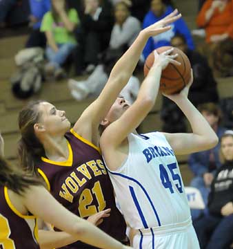 Bryant's Hailey Murphy goes up for a shot. (Photo by Kevin Nagle)