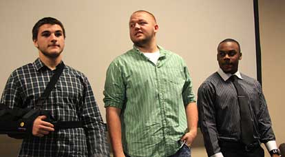 All-conference selections, from left, Hunter Mayall, Austin Johnson and Stephen Clark. (Photo courtesy of Carla Thomas)