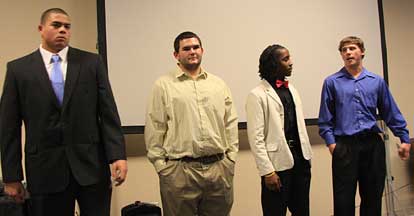 All-State honorees from left, Josh Hampton, Justin Rauch, Dillon Winfrey and Tanner Tolbert. (Photo courtesy of Carla Thomas)