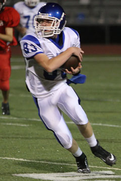 Liam Miller turns upfield after one of his three receptions. (Photo by Rick Nation)