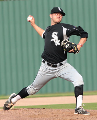 Tyler Nelson tossed a two-hit shutout in Tuesday's opener. (Photo courtesy of Mike Adam)