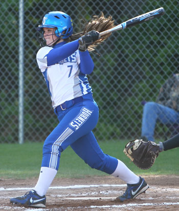 Katy Stillman had three hits Friday. (Photo by Rick Nation)