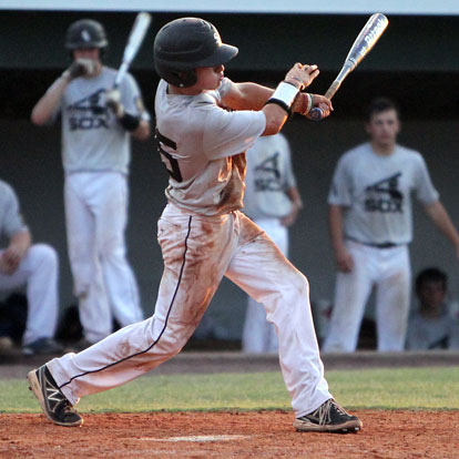 Drew Tipton was on base eight times in nine plate appearances. (Photo by Rick Nation)