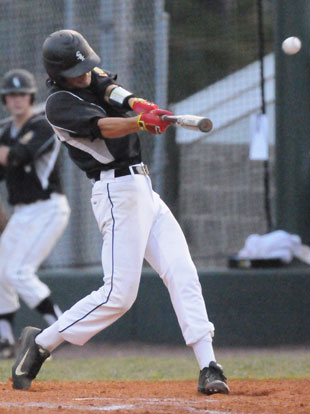 Chase Tucker went 3 for 3 with a pair of triples. (Photo by Kevin Nagle)