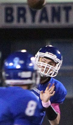 Quarterback Gunnar Burks was 11 of 15 for 106 yards and a touchdown passing on Friday night. (Photo by Rick Nation)